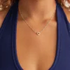 268-104-36-G_3_5705a12a-cca6-402b-bf77-4e4c7a65584b 18K Gold Plated Light Blue Enamel Necklace