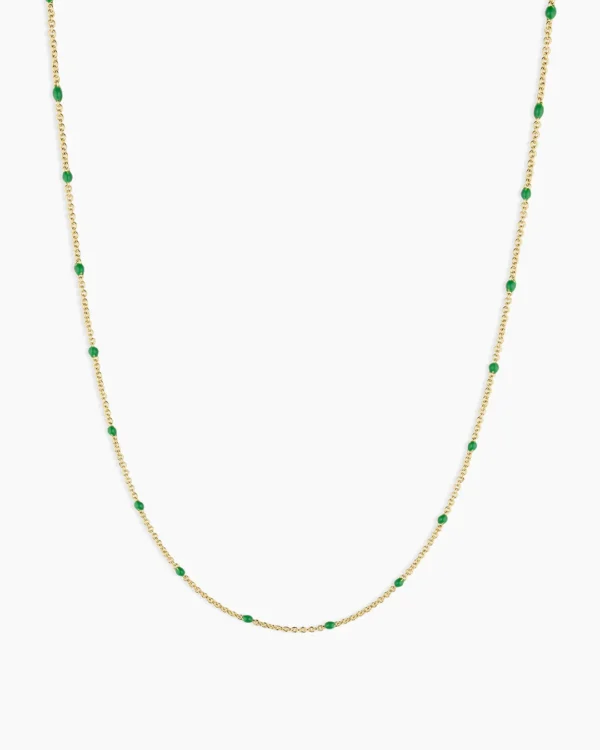 268-104-504-G_2_c1f413b2-ccd3-45ad-b802-3978cf4de272 18K Gold Plated Green Enamel Necklace